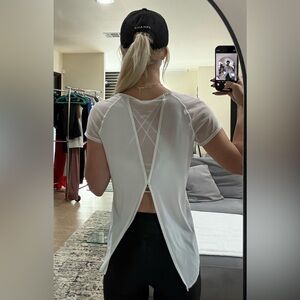 Lululemon Shirt - White with Sheer